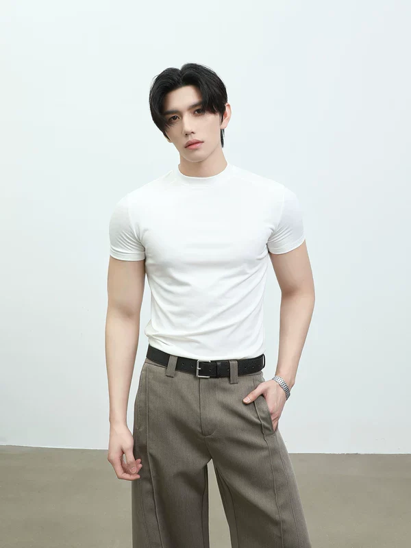 Slim Fit Crew Neck Short Sleeve T-Shirt - Image 3