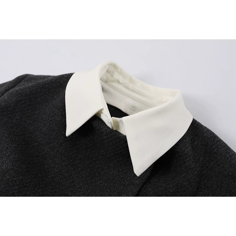 Slim Fit Deconstructed Wool Short Coat - Image 2