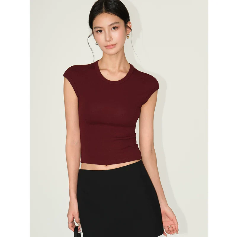 Slim Fit Knit Short Sleeve T-Shirt - Image 7
