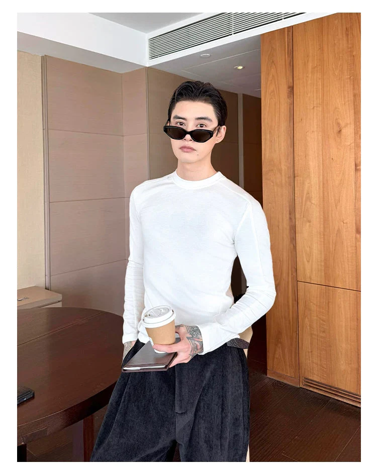 Slim Fit Lyocell Crew Neck Pullover - Image 3