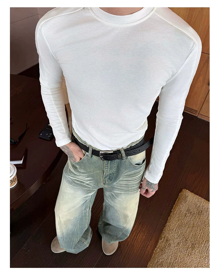 Slim Fit Lyocell Crew Neck Pullover - Image 8