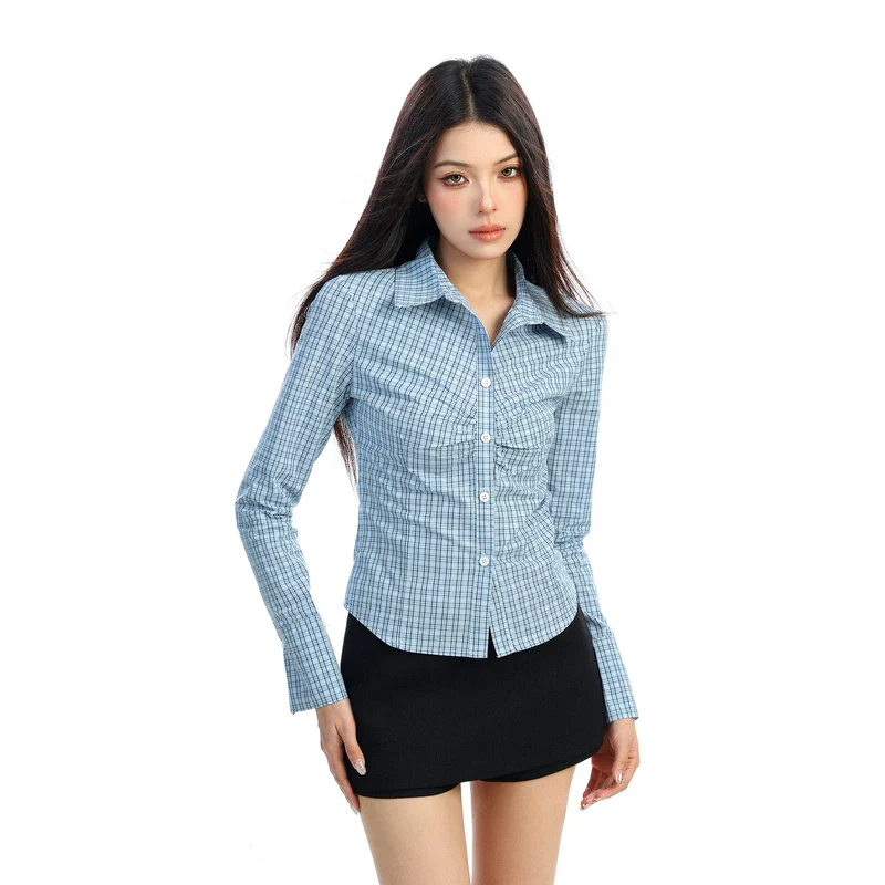 Slim Fit Plaid Button Front Shirt - Image 2