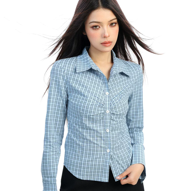 Slim Fit Plaid Button Front Shirt - Image 4