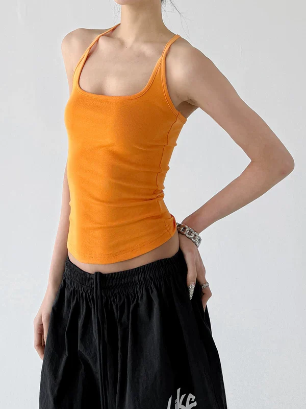 Slim Fit Ribbed Camisole Tank Top - Image 3