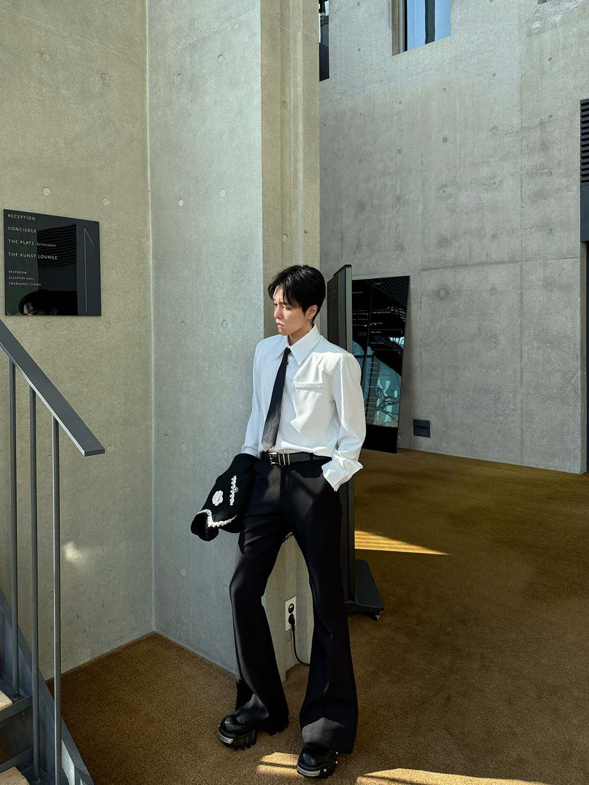 Slim Fit Slightly Flared Pants - Image 7