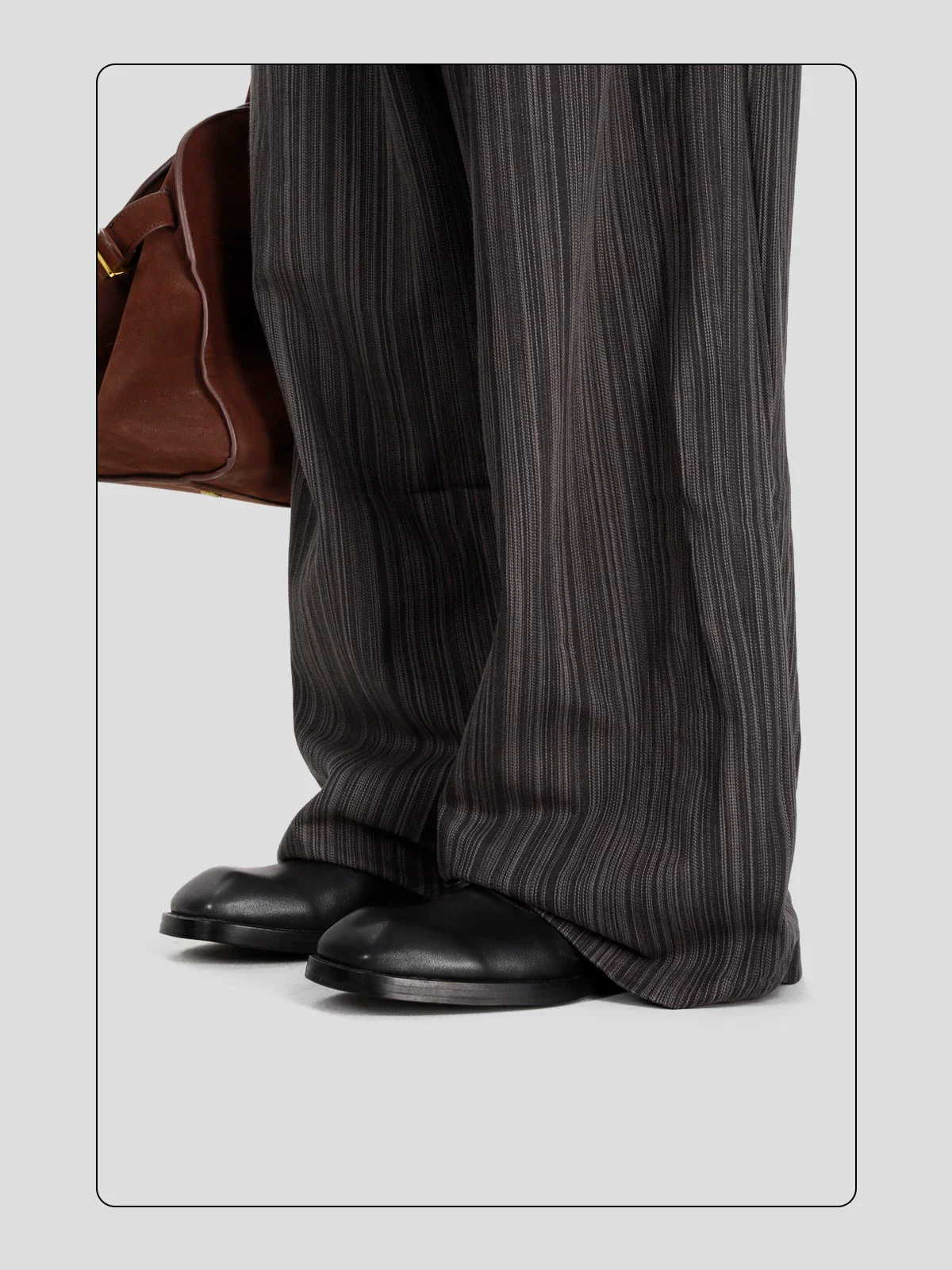Square Toe Genuine Leather Derby Shoes - Image 7