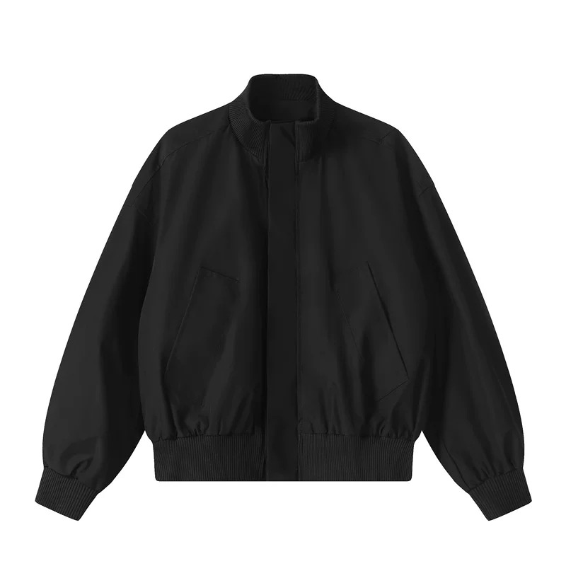 Stand Collar Bomber Workwear Jacket - Image 9