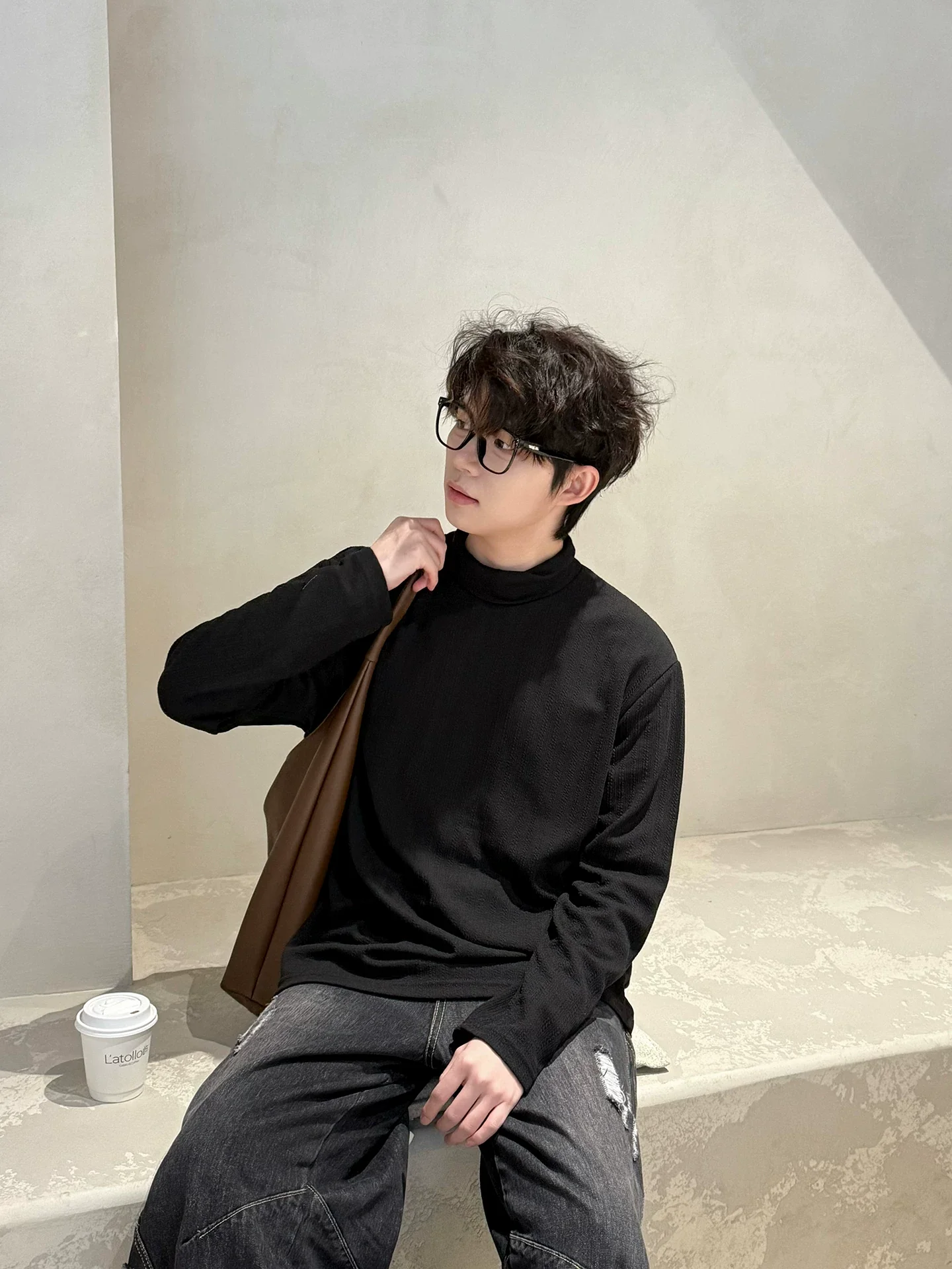 Stand Collar Long Sleeve Pullover - Image 4