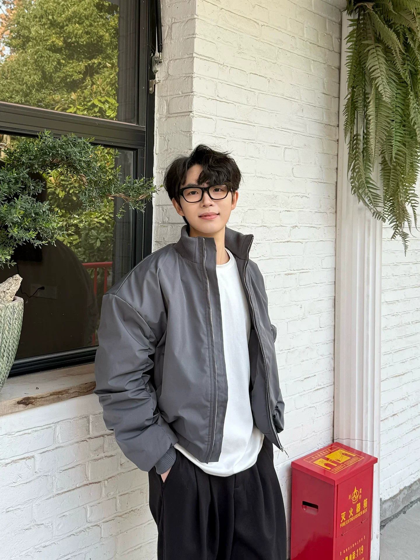 Stand Collar Padded Bomber Jacket - Image 4