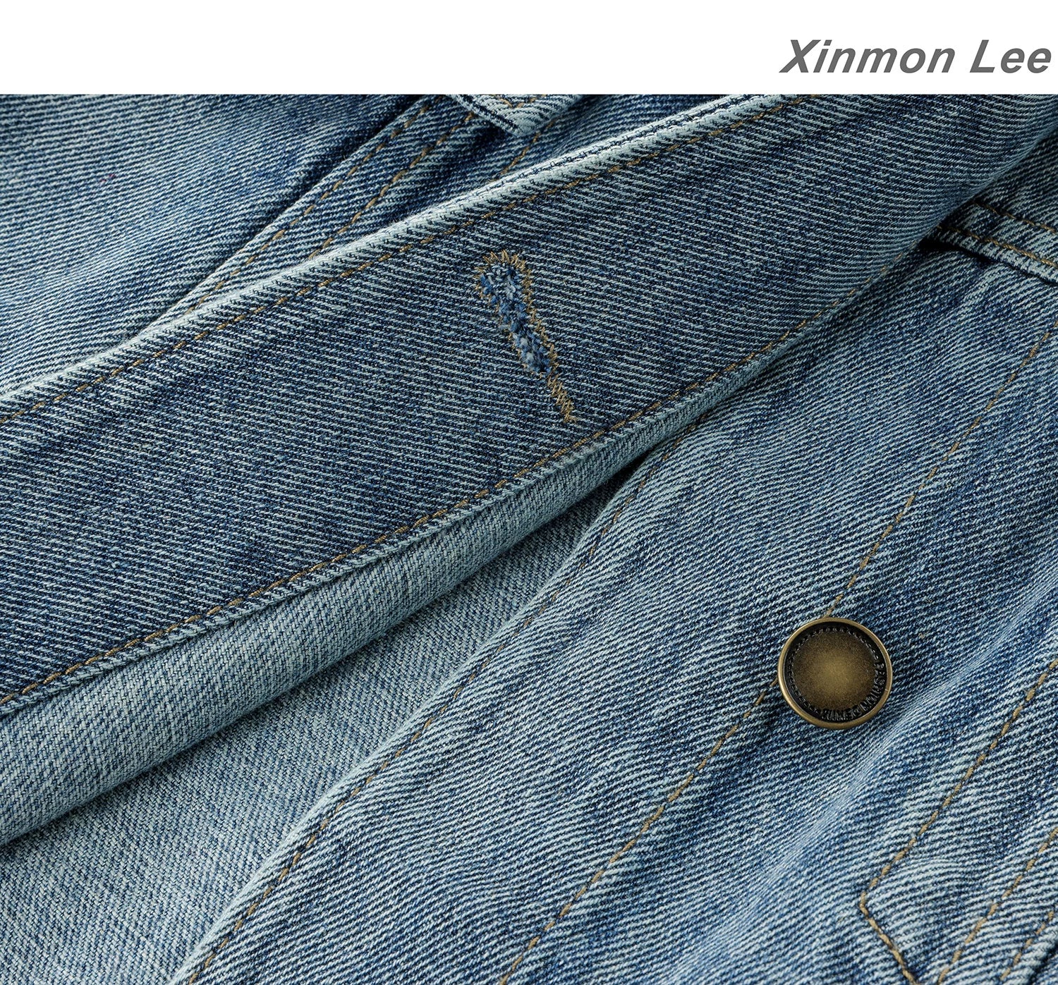 Stand Collar Retro Denim Jacket - Image 5