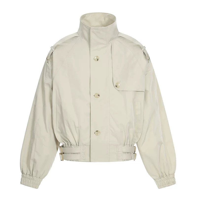 Stand Collar Short Work Jacket - Image 10