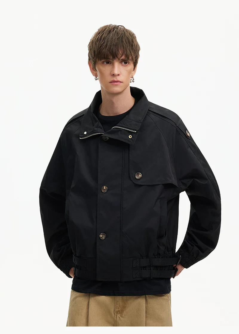Stand Collar Short Work Jacket - Image 7