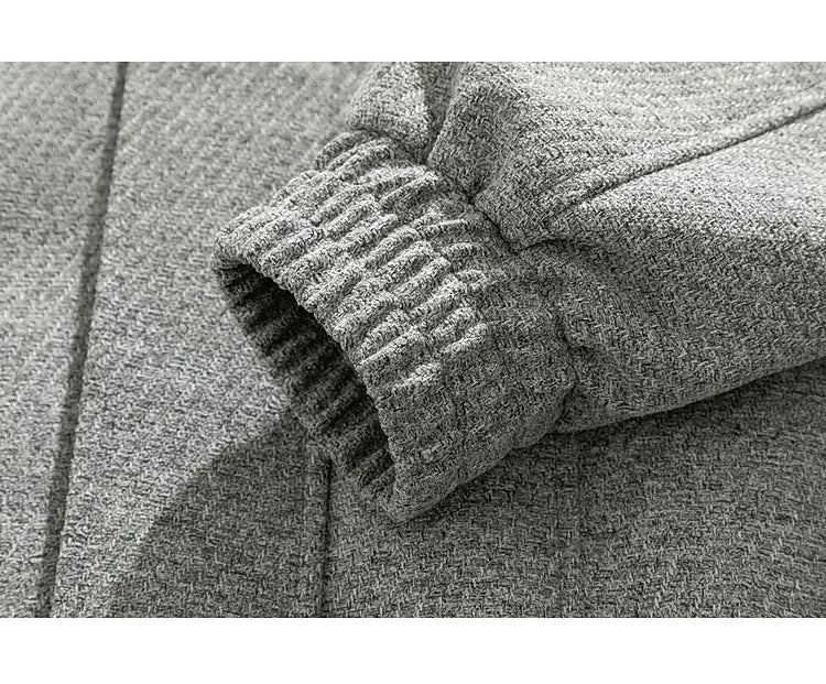 Stand Collar Wool Blend Casual Jacket - Image 10