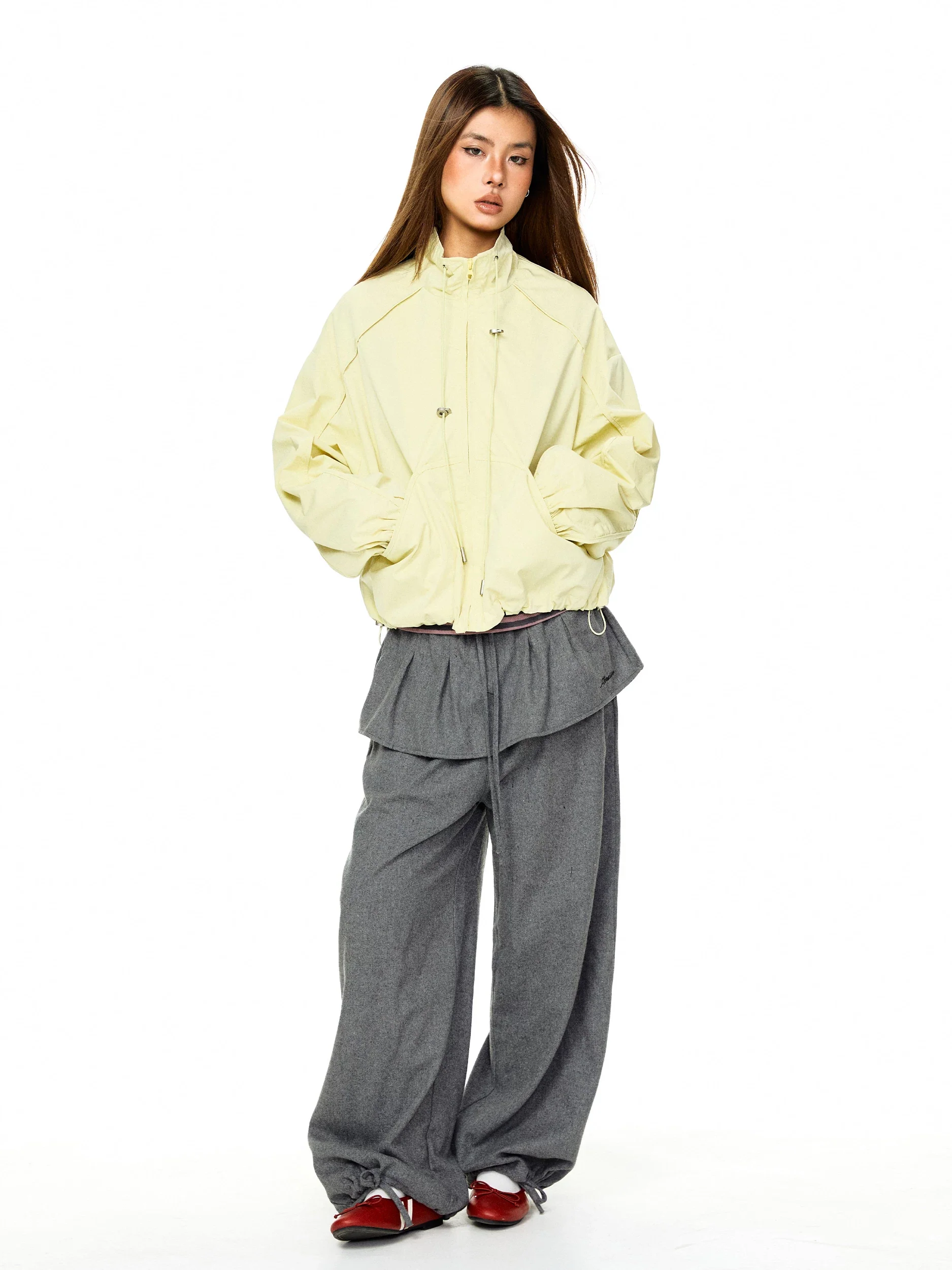 Stand Collar Zip Windproof Casual Jacket - Image 8