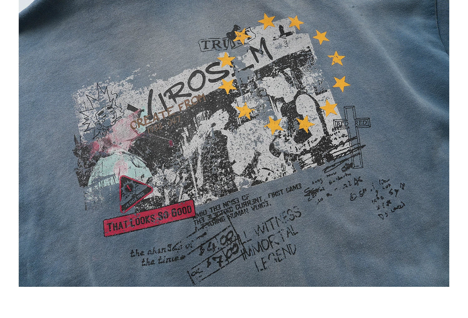 Street Graphic Zip Up Hooded Sweatshirt - Image 8