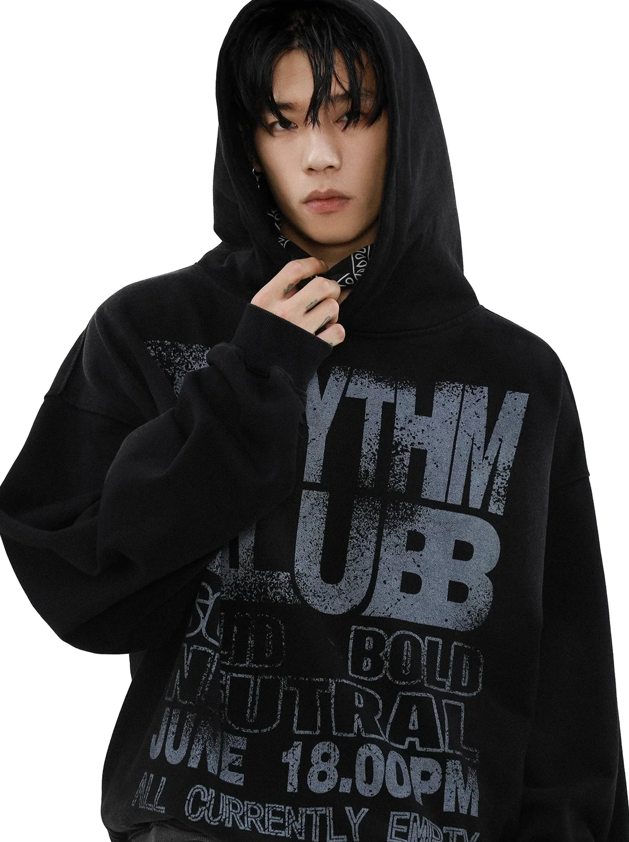 Street Style Letter Print Oversized Hoodie - Image 5