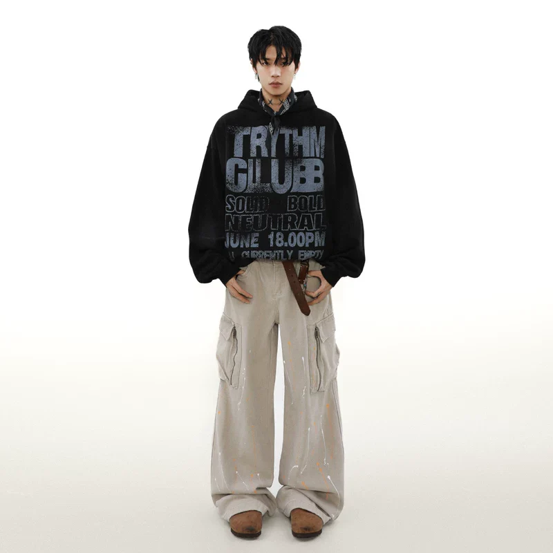Street Style Letter Print Oversized Hoodie - Image 6