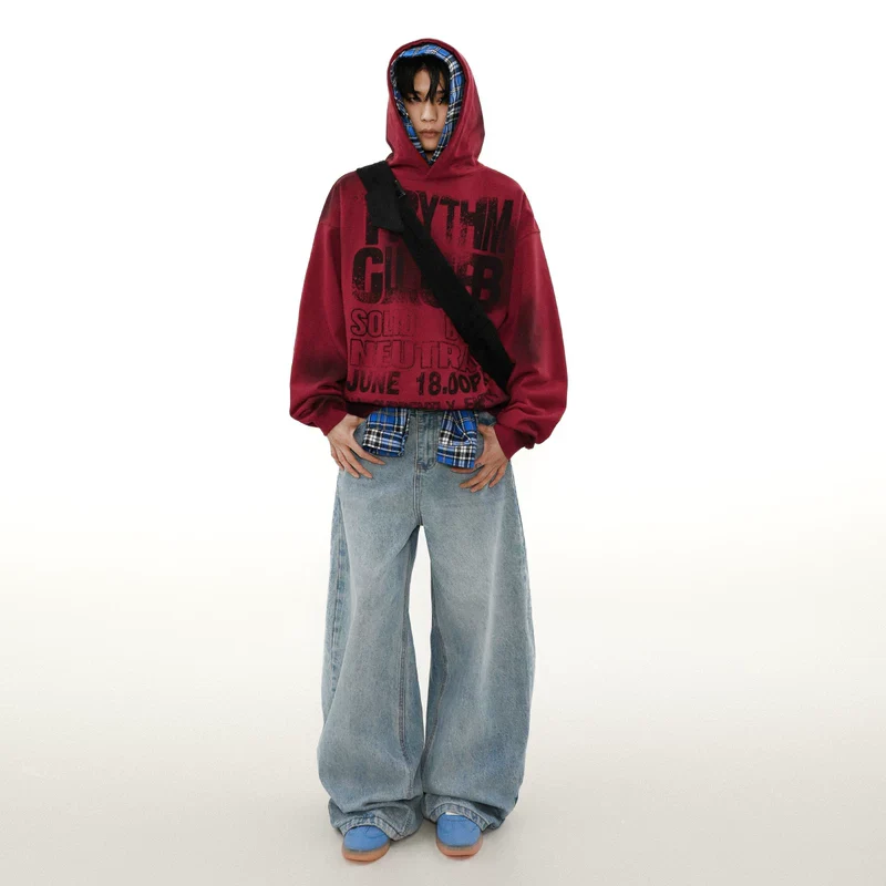 Street Style Letter Print Oversized Hoodie - Image 7