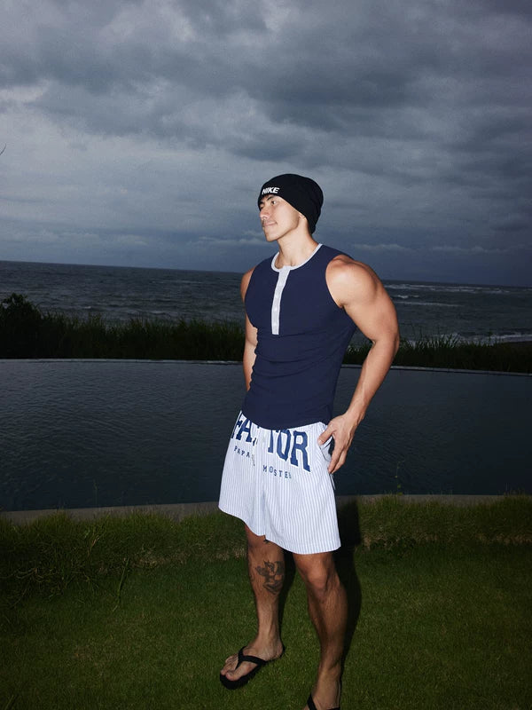 Streetwear Sleeveless Henley Vest - Image 8