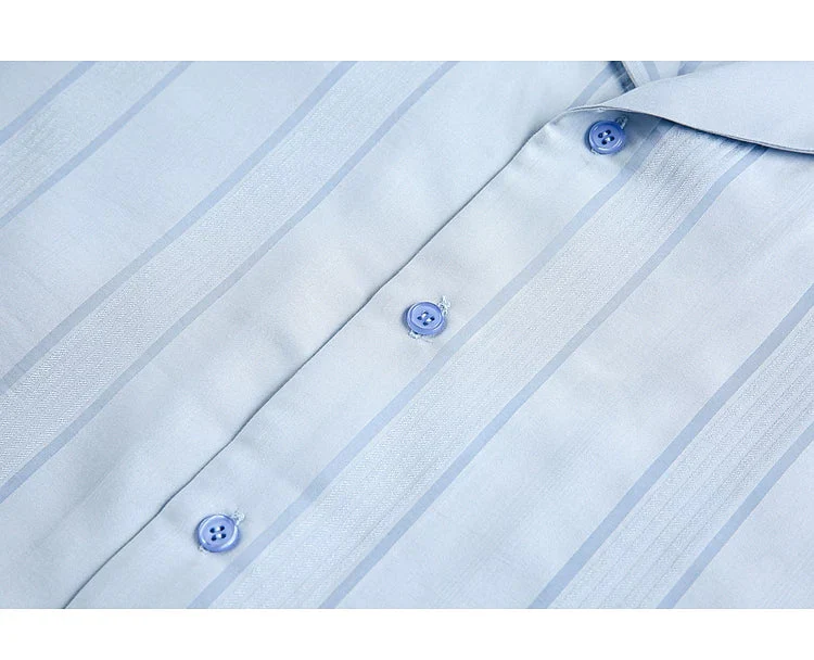Striped Cuban Collar Short-Sleeve Shirt - Image 7