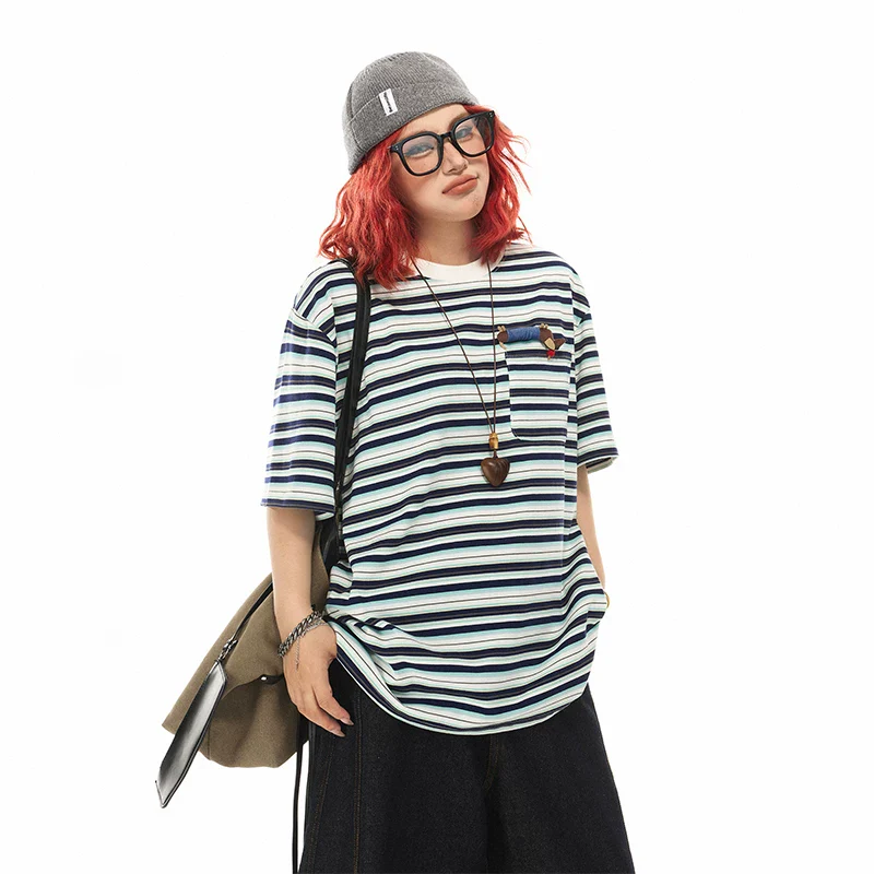 Striped Dachshund Graphic T-Shirt