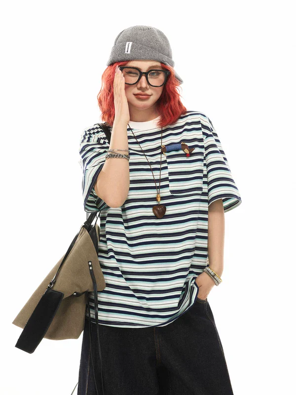 Striped Dachshund Graphic T-Shirt - Image 3