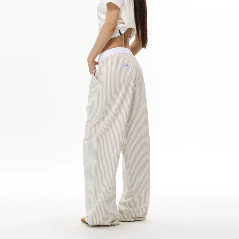 Striped Double Waistband Lounge Pants - Image 3