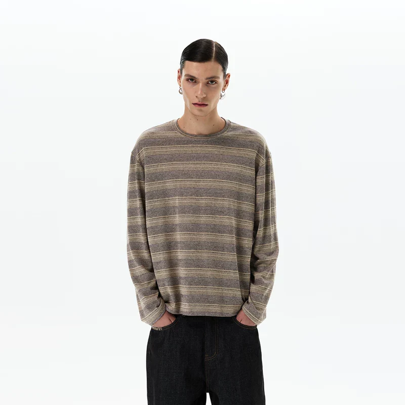 Striped Lightweight Knit Pullover
