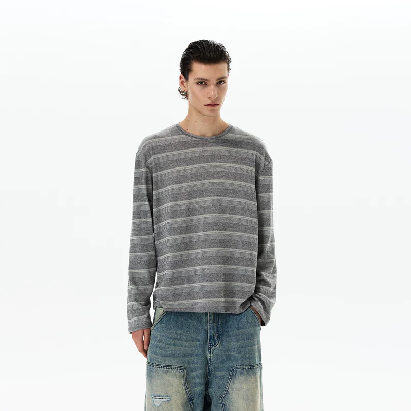 Striped Lightweight Knit Pullover - Image 4
