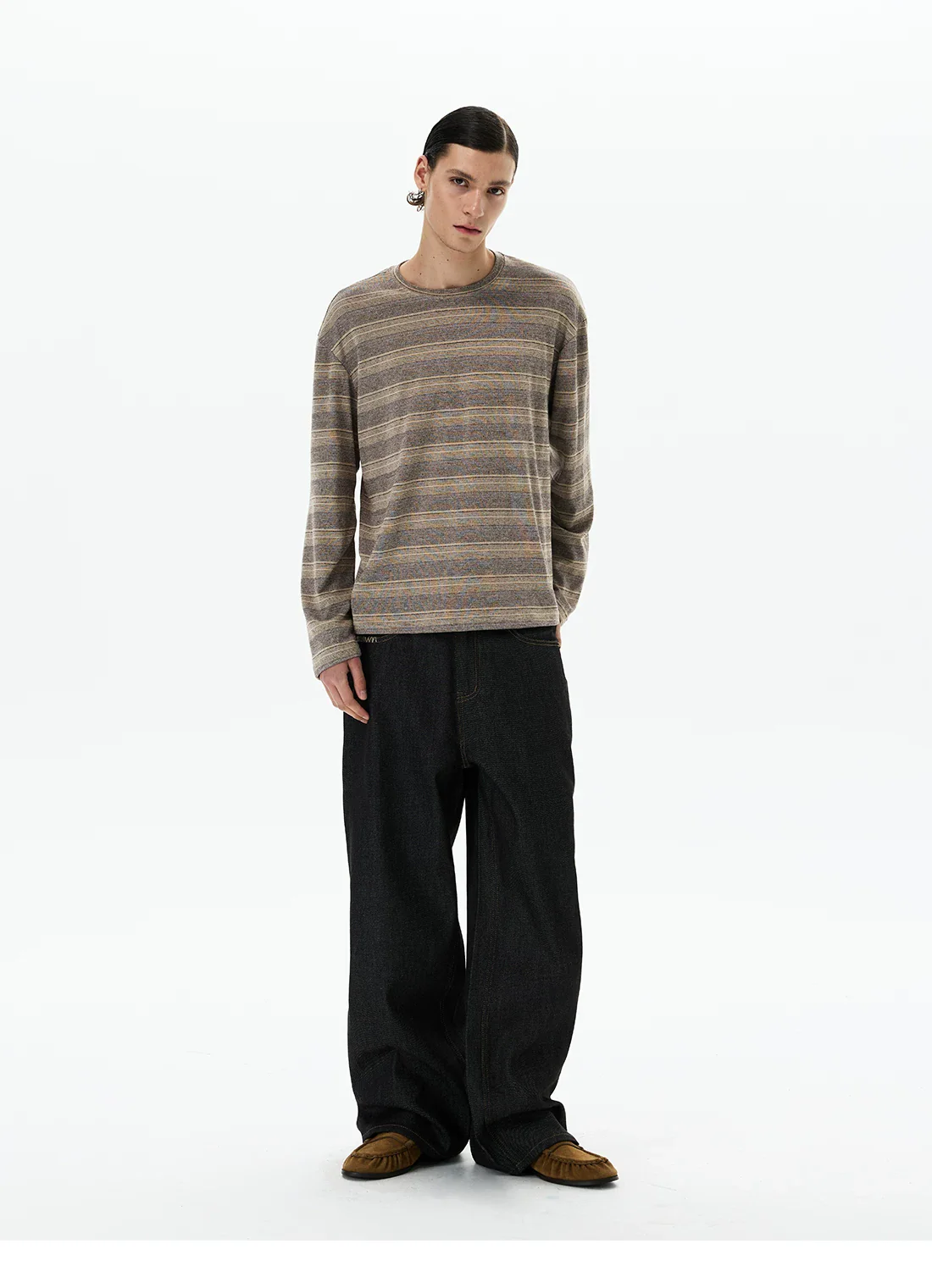 Striped Lightweight Knit Pullover - Image 6