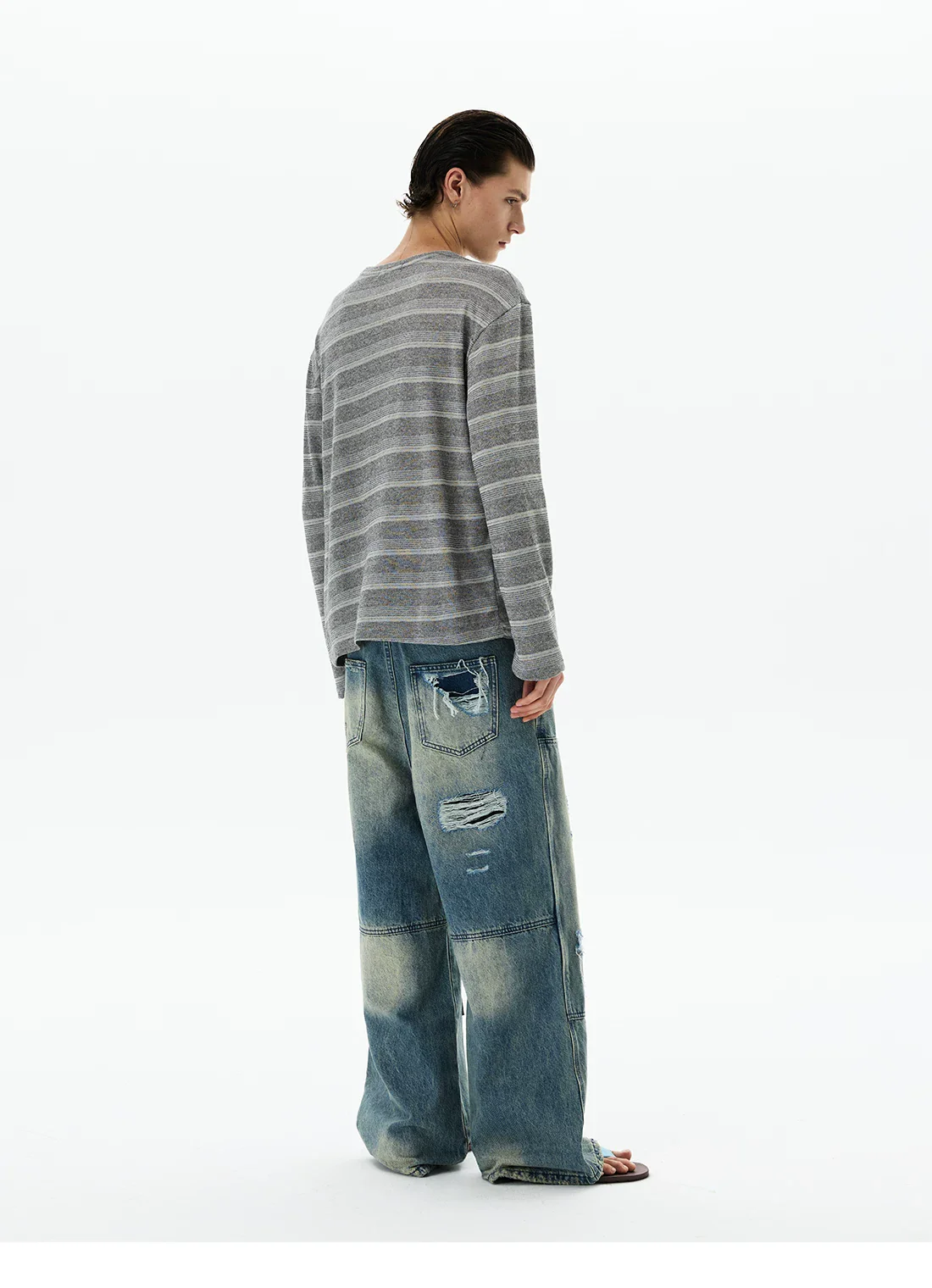 Striped Lightweight Knit Pullover - Image 7