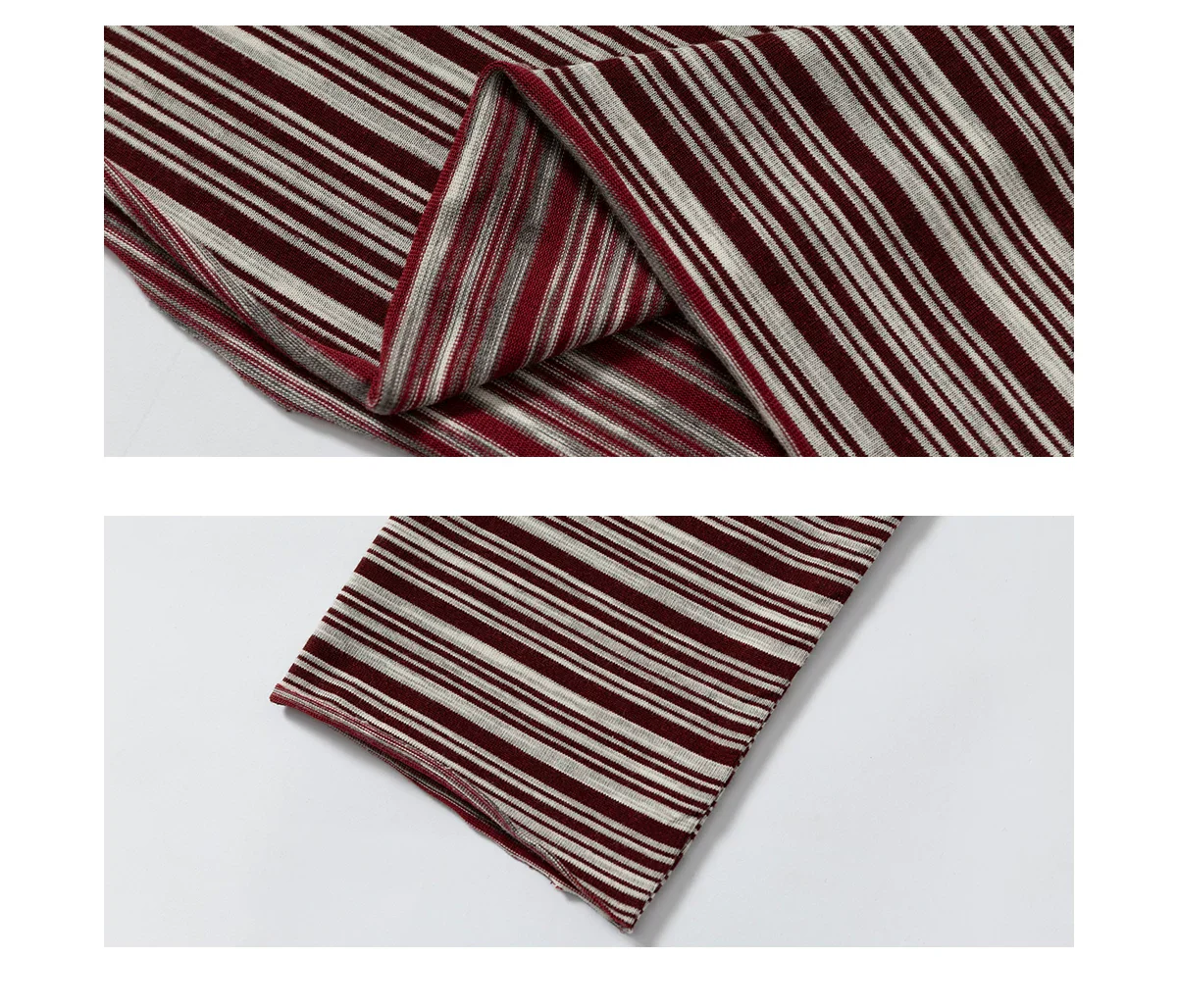 Striped Long Sleeve Henley Pullover - Image 9