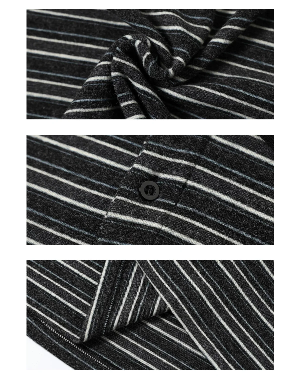 Striped Long Sleeve Polo Pullover - Image 10