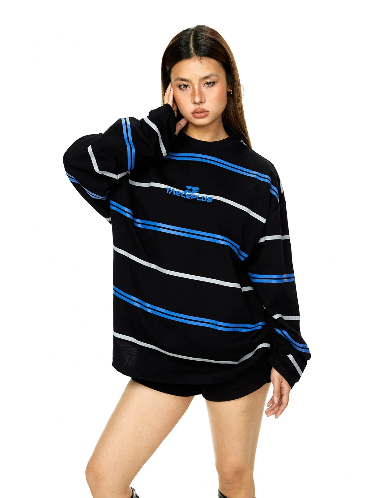 Striped Long-Sleeve Relaxed Pullover - Image 6