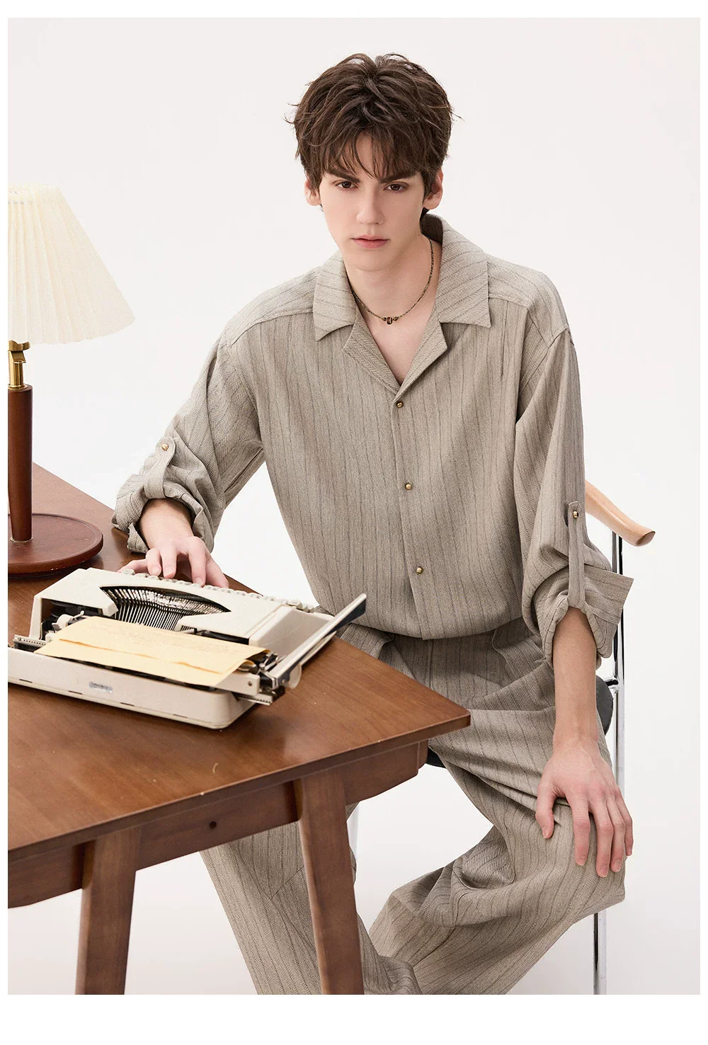 Striped Long-Sleeve Shirt and Pants - Image 7