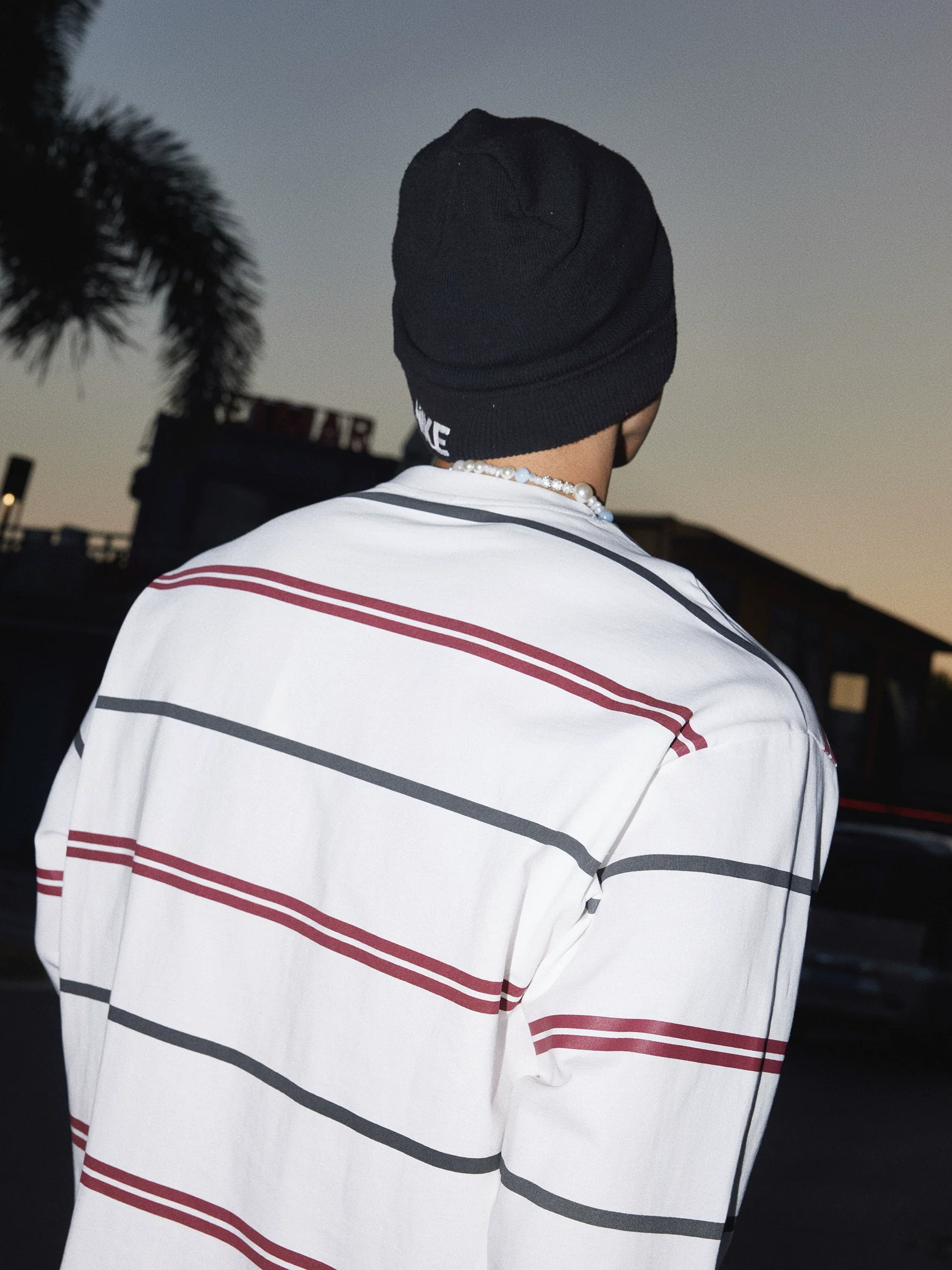Striped Crew Neck Long Sleeve Pullover - Image 7