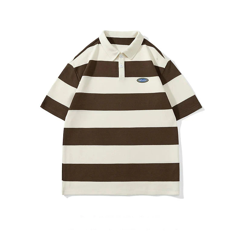 Striped Short-Sleeve Polo Shirt - Image 3