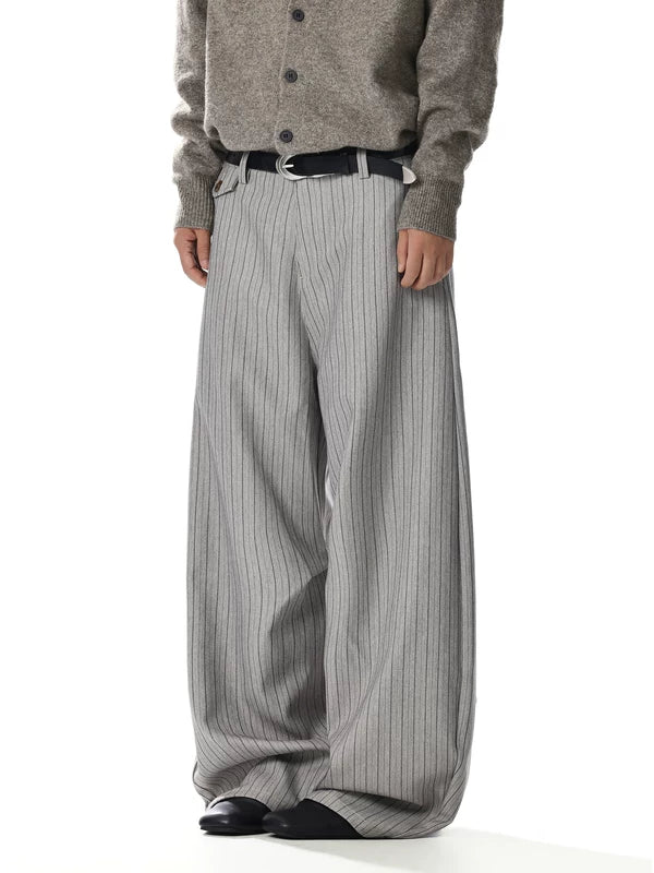 Striped Wide Leg Casual Pants - Image 3