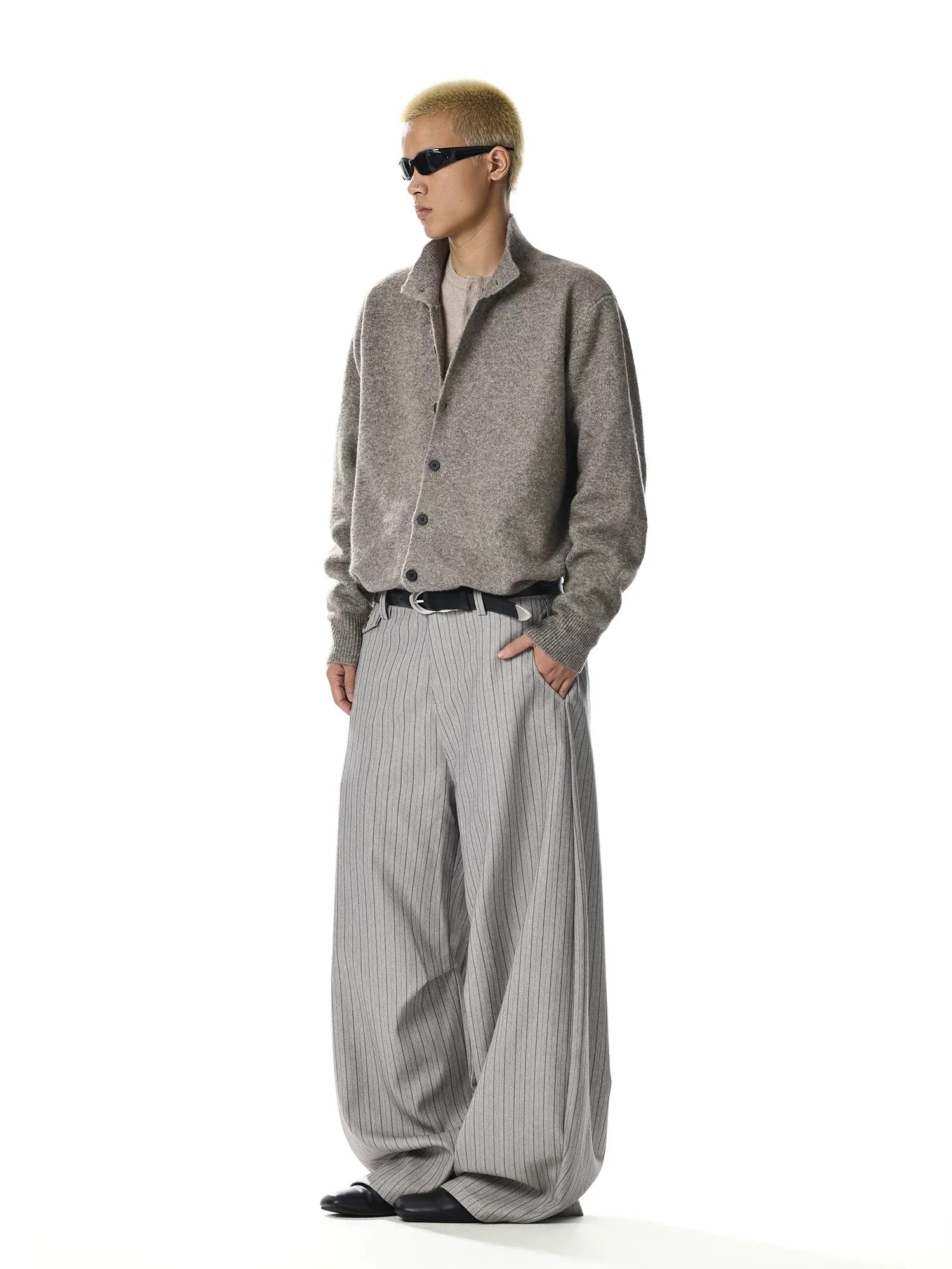 Striped Wide Leg Casual Pants - Image 7
