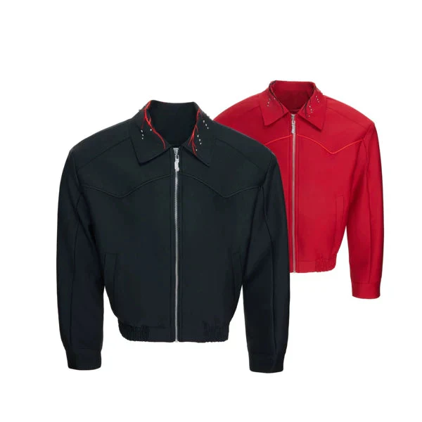 Studded Collar Technical Zip Jacket