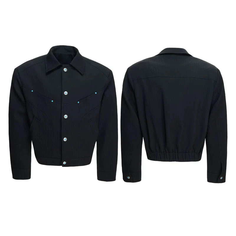 Studded Short Textured Strappy Jacket - Image 4