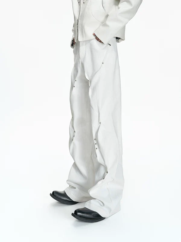 Studded Straight Leg Pants - Image 3