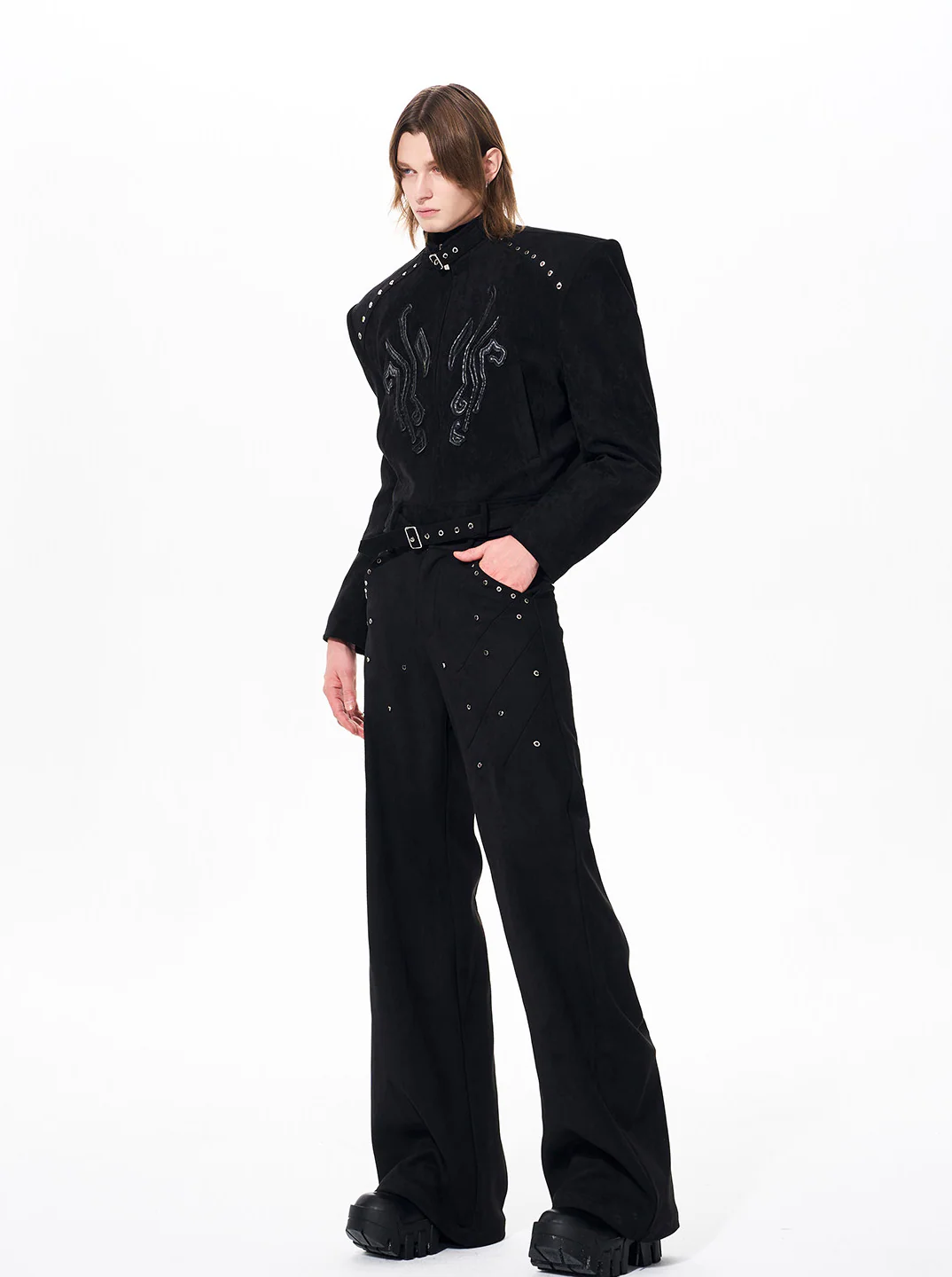 Suede Studded Jacket - Image 2