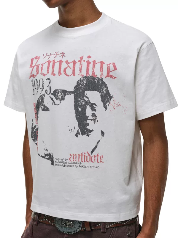 Takeshi Kitano Portrait Graphic T-Shirt - Image 4