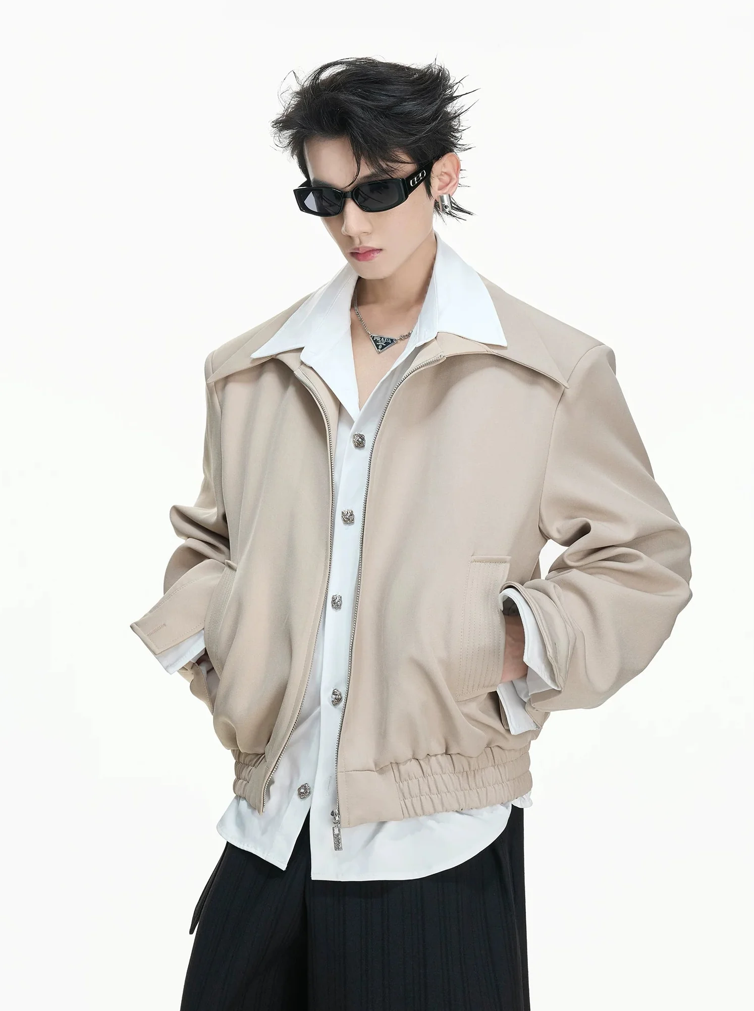 Tencel Blend Faux Layered Shirt Jacket - Image 5