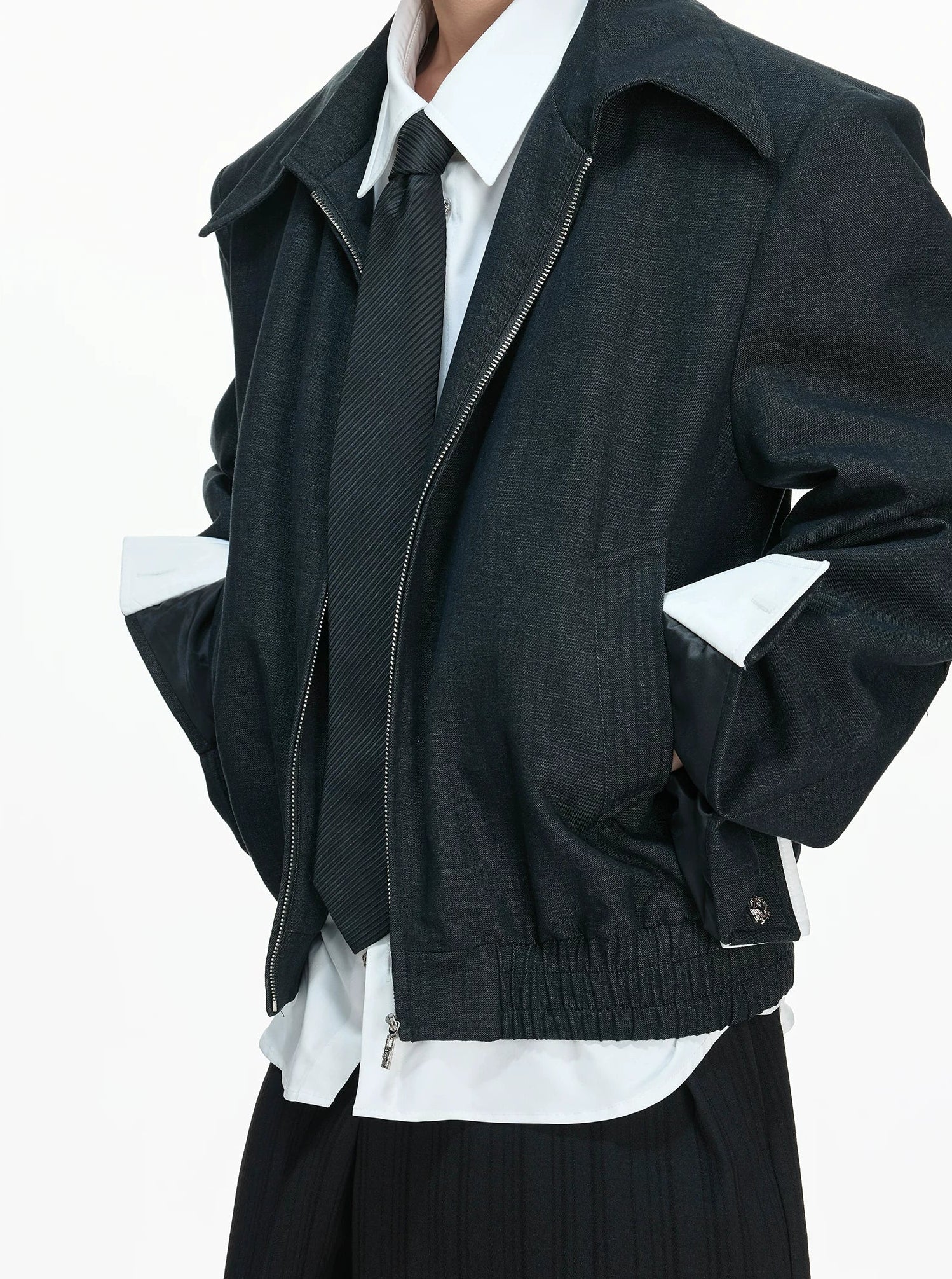 Tencel Blend Faux Layered Shirt Jacket - Image 9
