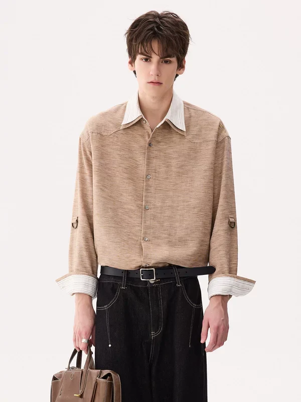 Tencel Linen Blend Long Sleeve Shirt - Image 2