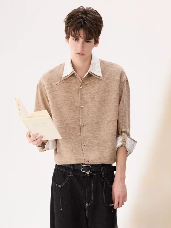 Tencel Linen Blend Long Sleeve Shirt - Image 4
