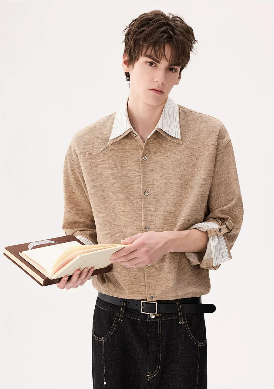 Tencel Linen Blend Long Sleeve Shirt - Image 7