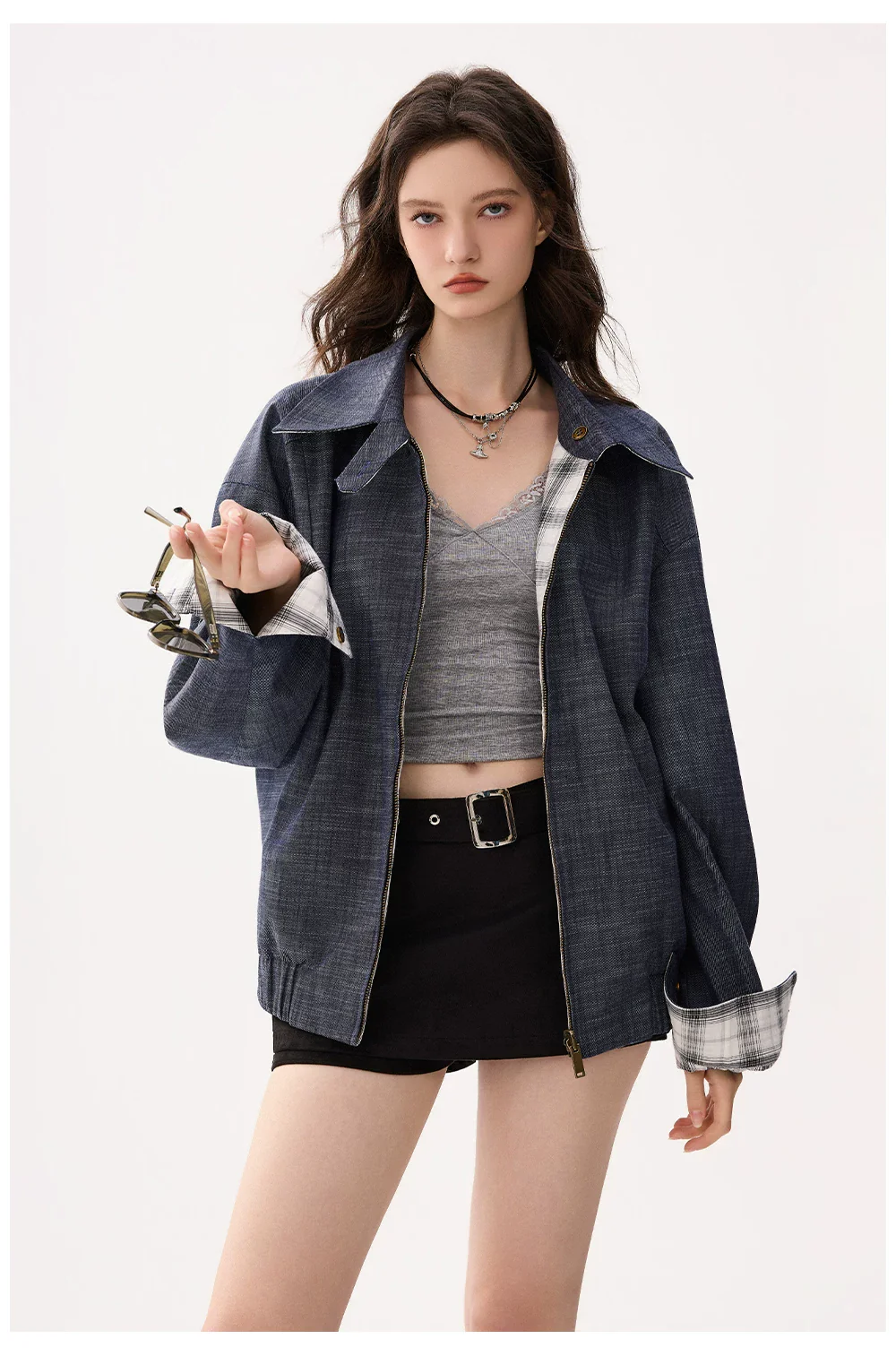 Tencel Linen Denim Reversible Jacket - Image 3